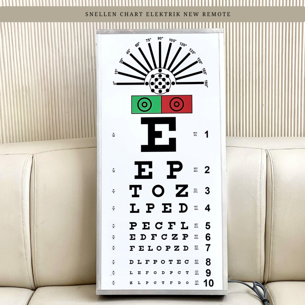 SNELLEN CART ELEKTRIK DIGITAL  - SNELEN CHART ELEKTRIK WITH REMOTE ALAT TES MATA OPTIK. KLINIK DOKTE