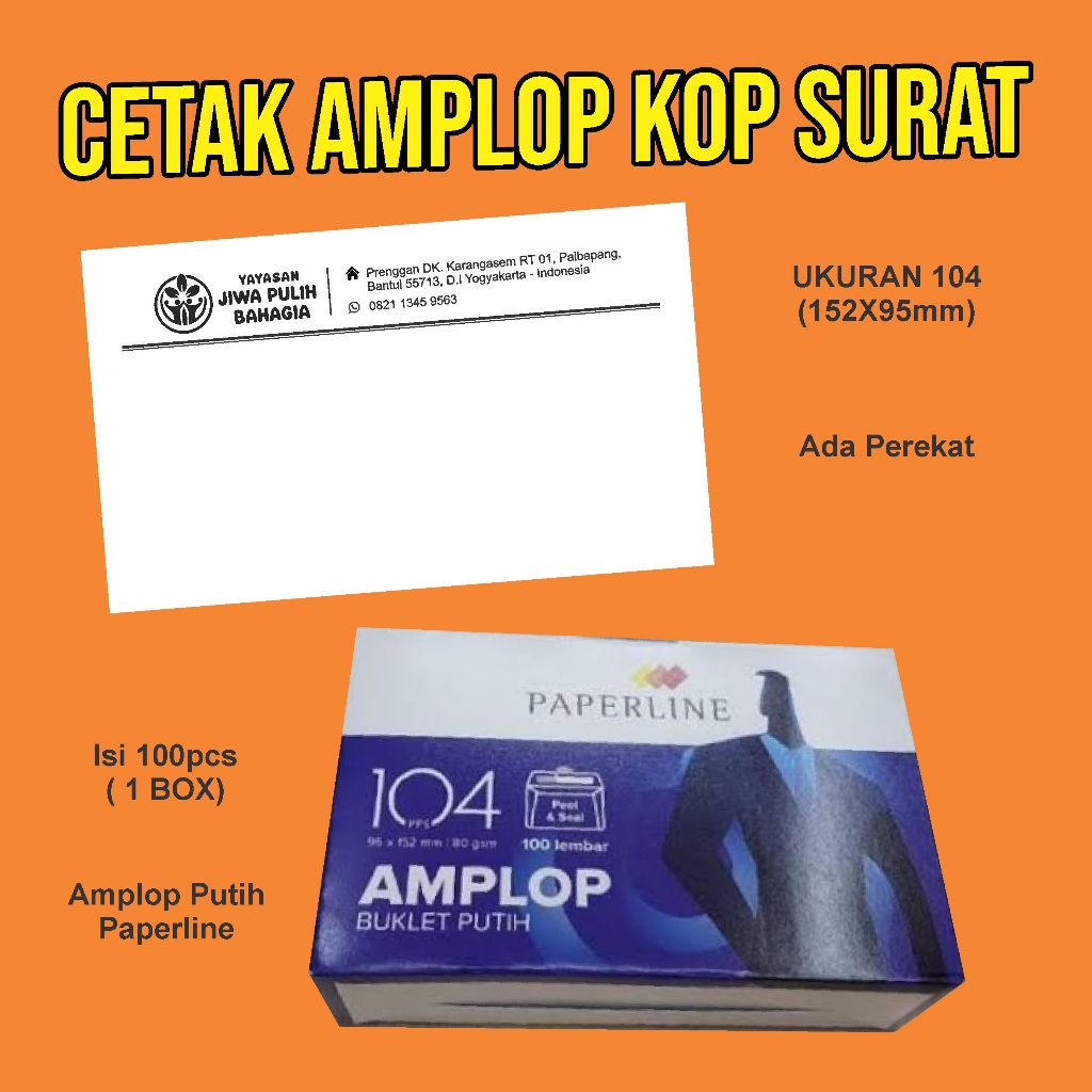 

cetak amplop kop surat ukuran 104