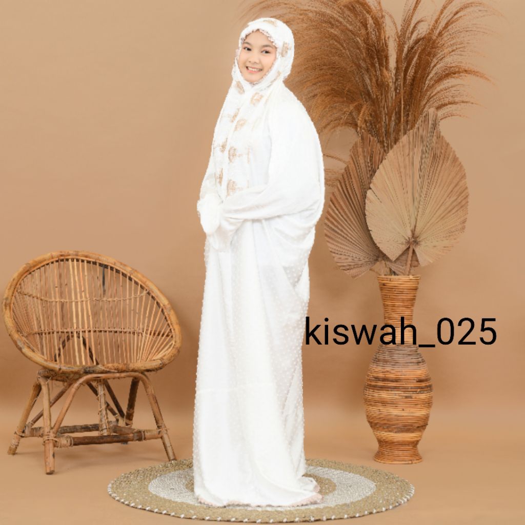 Kiswah - Mukena Terusan Anak Tanggung sutra Silk Premium Mukena Mewah