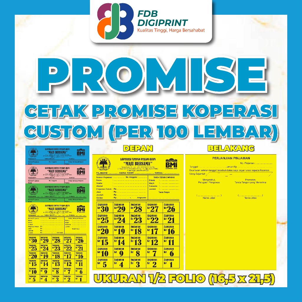 

Cetak Kartu Koperasi | Promise Koperasi | Custom | Murah