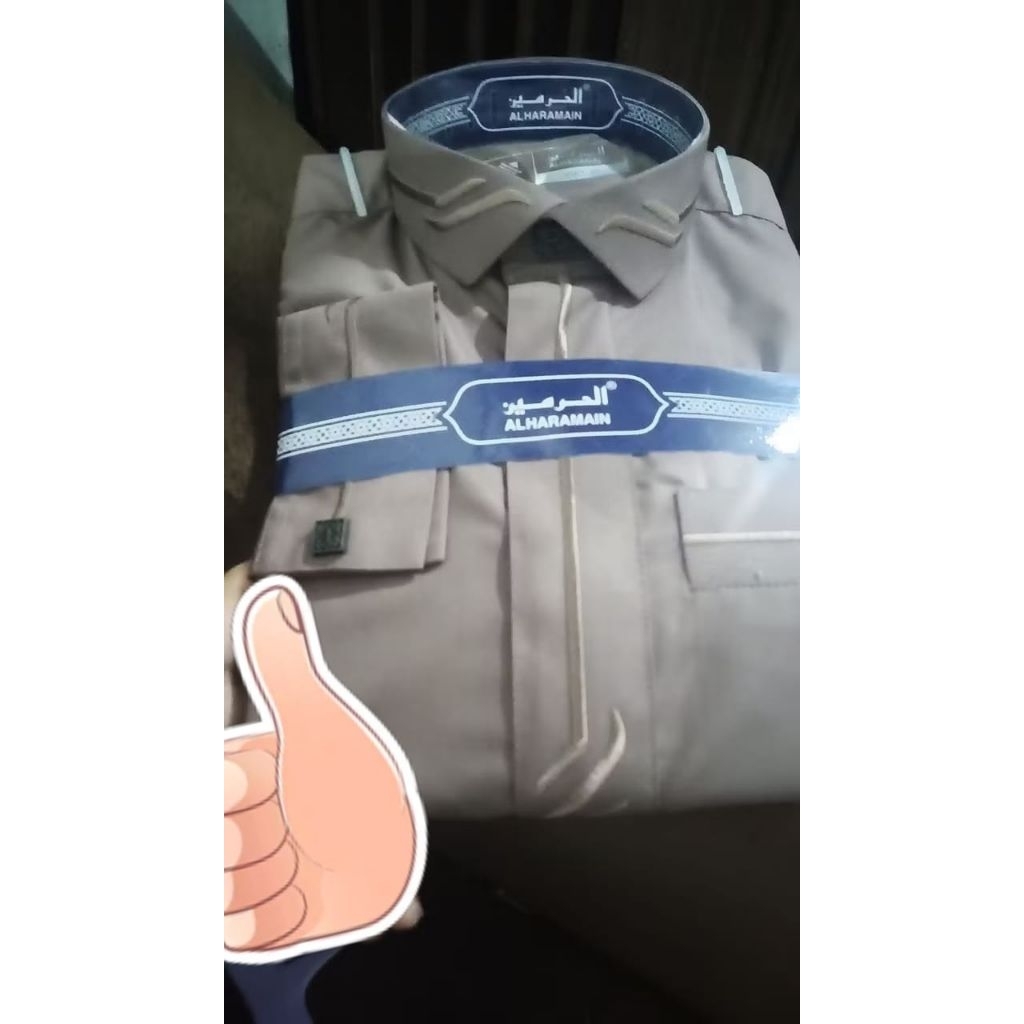 Jubah Al Haramain Premium Kerah Kemeja Bordir Manset