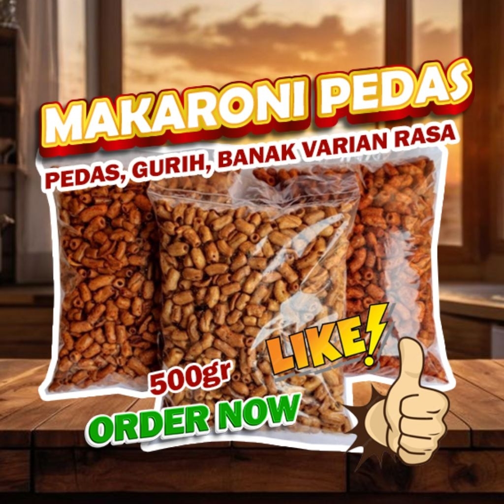 

Makaroni Cikruh Original Pedas Daun Jeruk Fyp 1KG Cemilan Sultan Cianjur Like Bumbu Gacor Melimpah