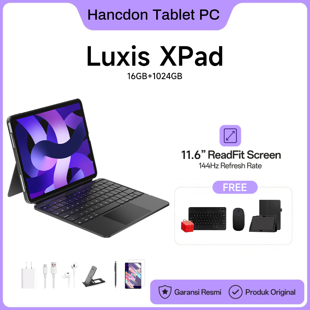 【Freeware Mouse Keyboard】Luxis Tablet PC Tablet Android XPad (16GB+1024GB) 11.6inch"IPs Screen Table