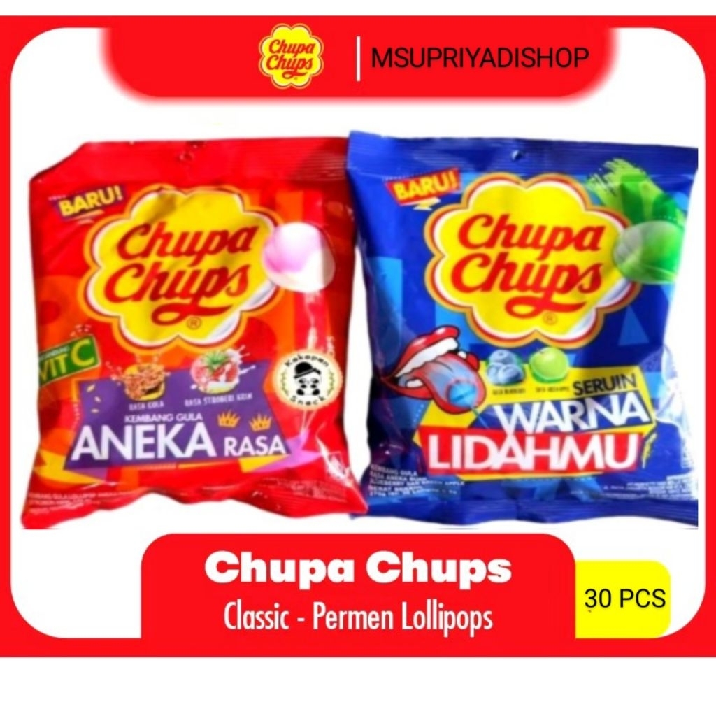 

Chupa Chups Lollipop Isi 30 pcs bag