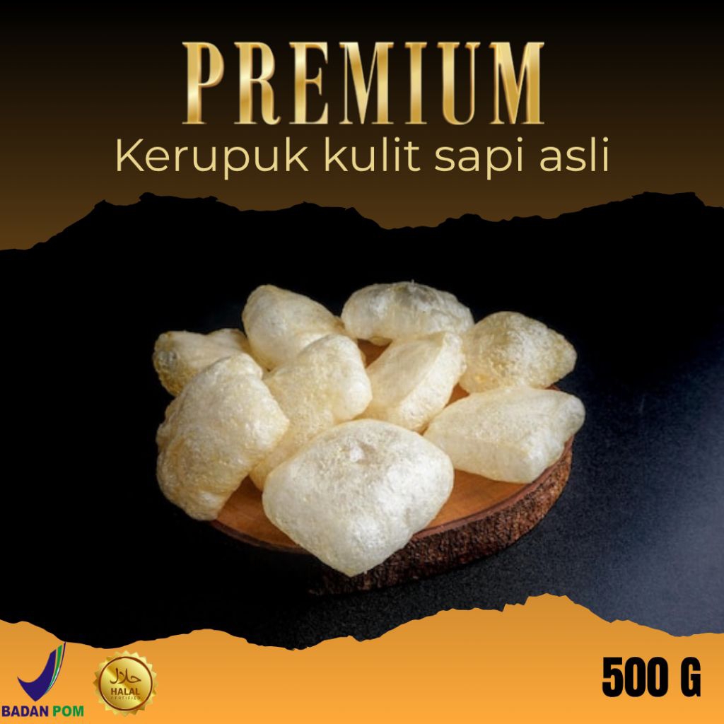 

camilan kerupuk kulit sapi/dorokdok/rambak 500 gram