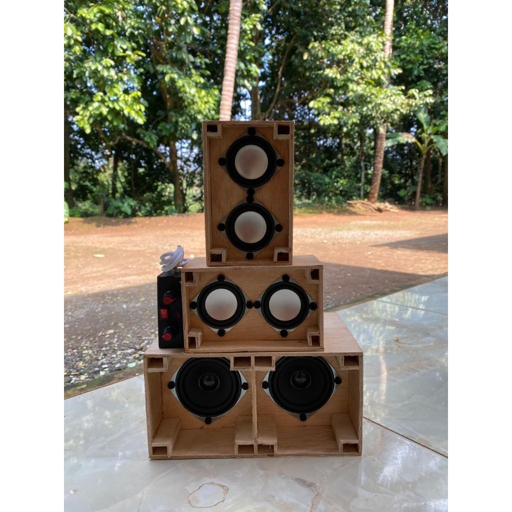 miniatur sound system siap bunyi