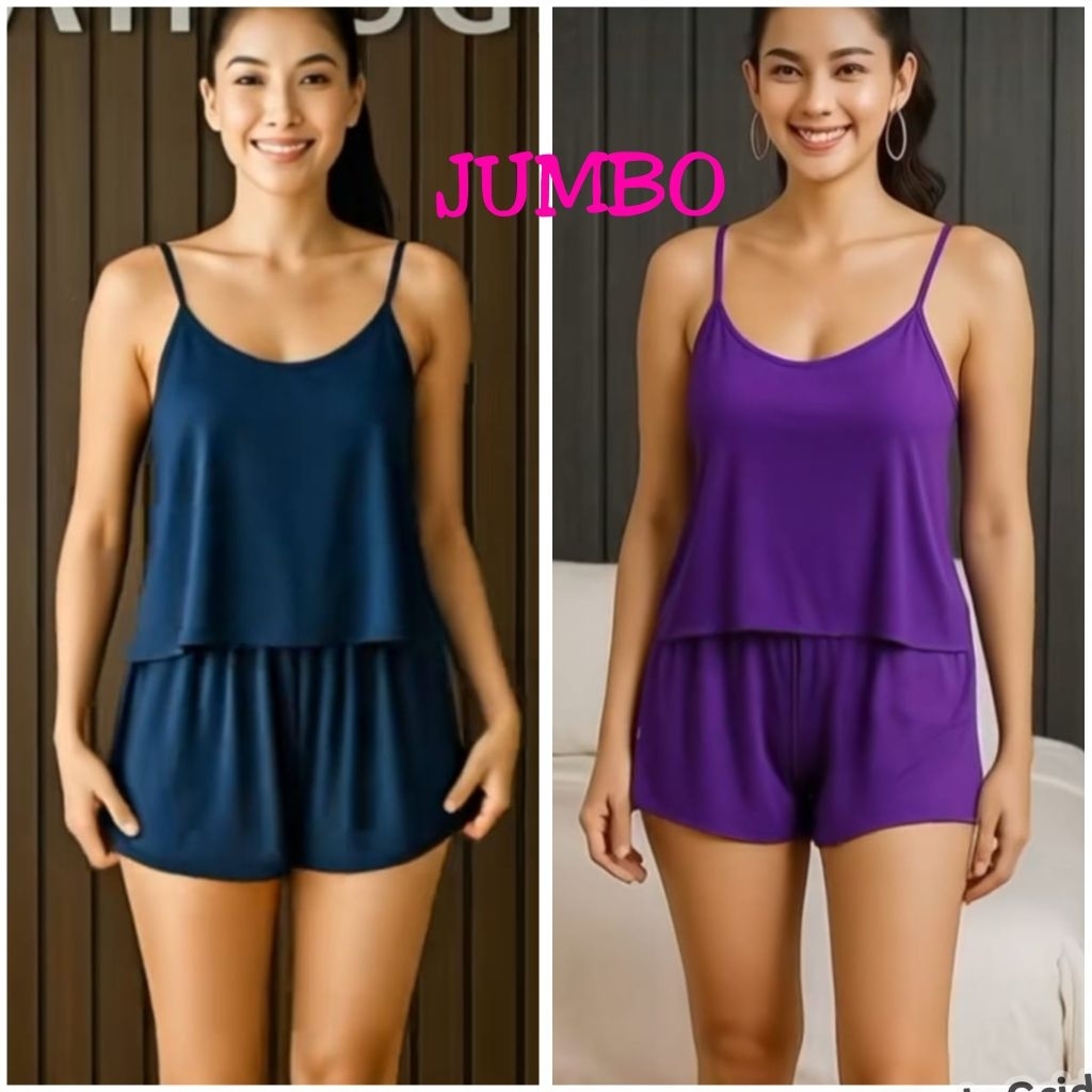 SETELAN WANITA JUMBO / BAJU TIDUR WANITA SEXY JUMBO/SETELAN TANKTOP JUMBO