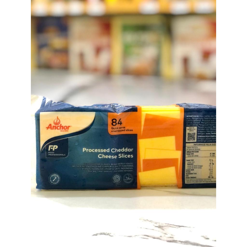 

Anchor Cheddar Cheese Slices Melted isi 84