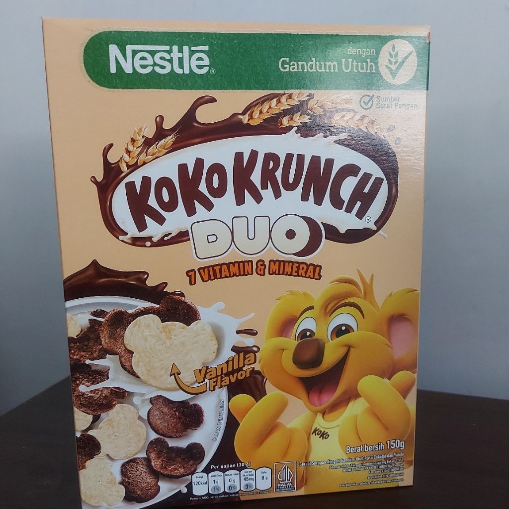 

Nestle Koko Krunch Duo Cokelat & Vanila Sereal dengan Gandum Utuh Box 150gr