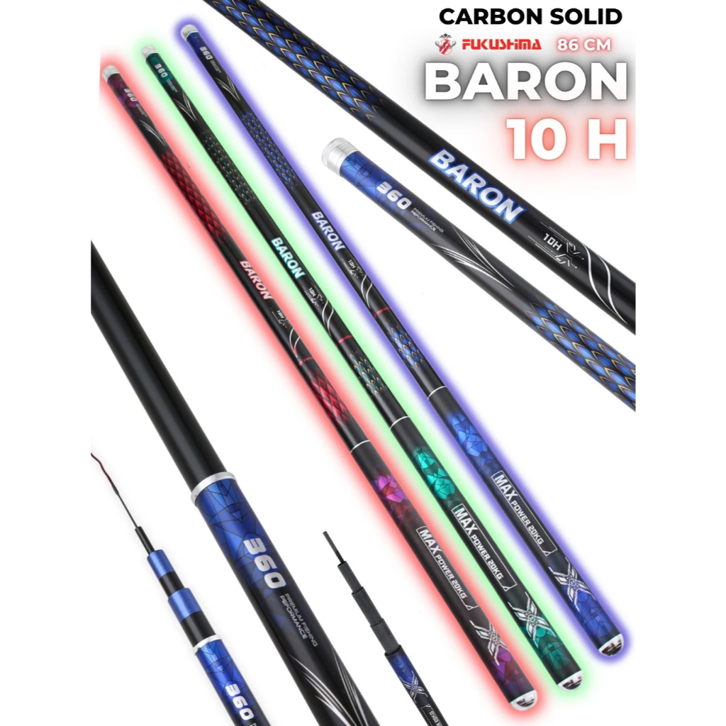 Joran Tegek Carbon Solid  Kaku Galatama 86 cm 10 H Fukushima Baron 450 360 300 270 240 210