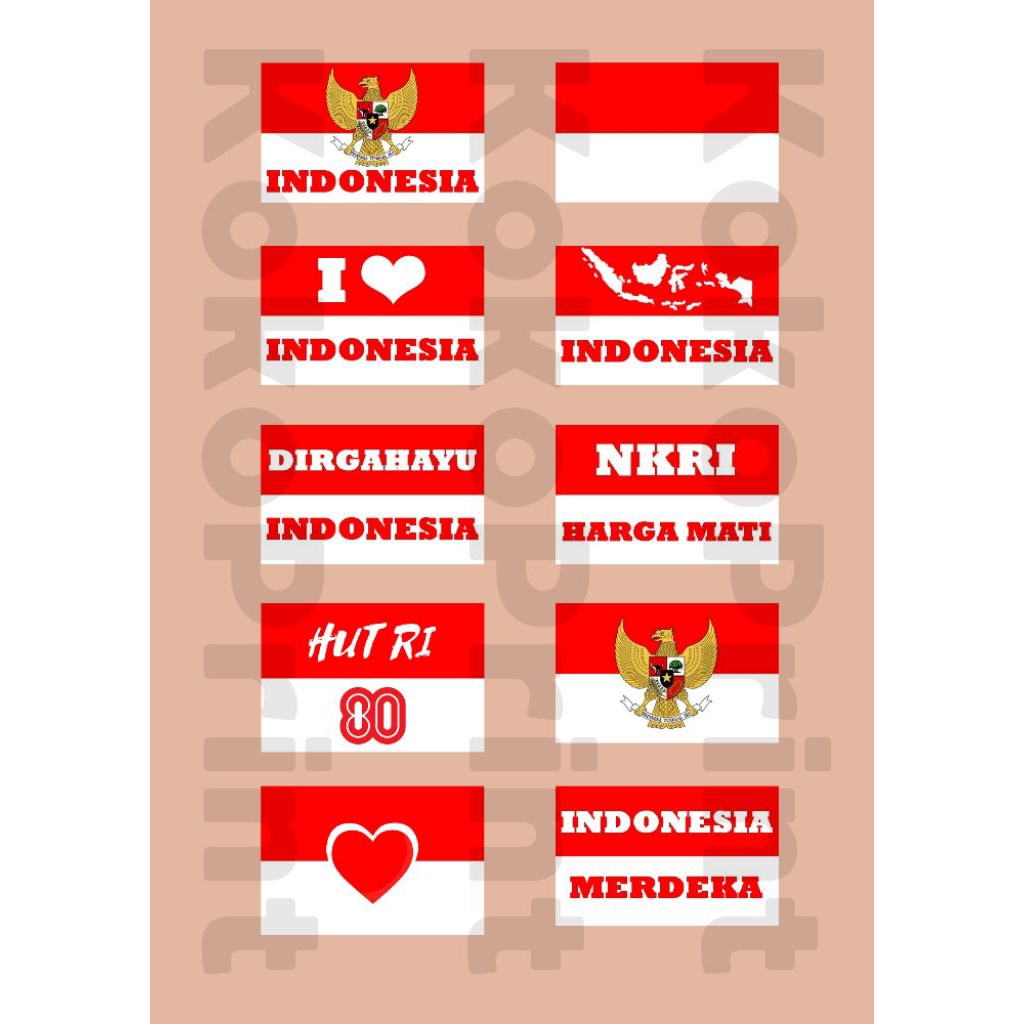 

Stiker pipi merah putih (50pcs)
