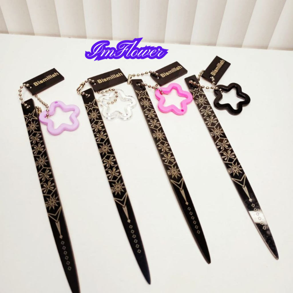 

3Pcs Kalam/Tuding Al-Qur'an Berbahan Akrilik / Penunjuk Mengaji Al-Qur'an / Souvenir Ibadah/ Pembatas buku dan Al-Qur'an