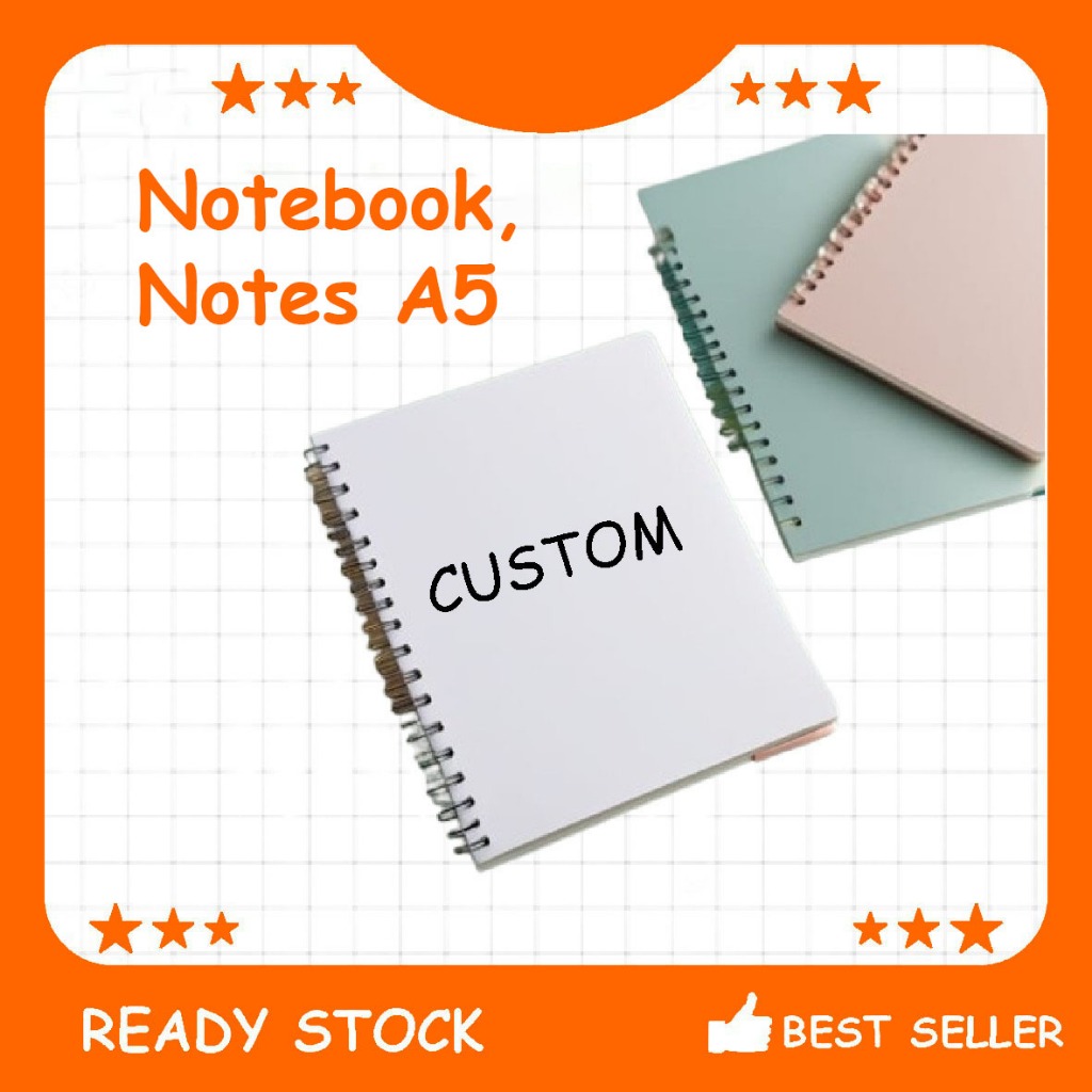 

Notes, Notebook, Buku Catatan A5 Custom Nama, Gambar, Logo, Merchandise – 150 Halaman aesthetic