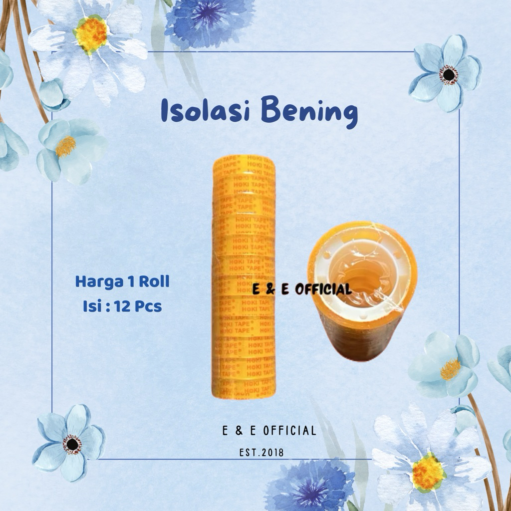 

[ 1 ROLL ] ISOLASI HOKI TAPE / ISOLASI BENING / SELOTIP HOKI / ISOLASI KECIL