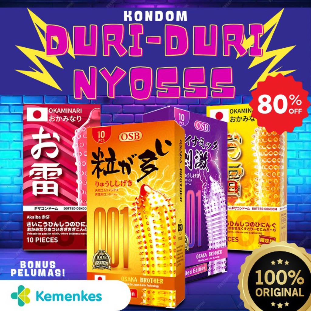 Kondom Tipis Gerigi Textured Condom Japan Quality