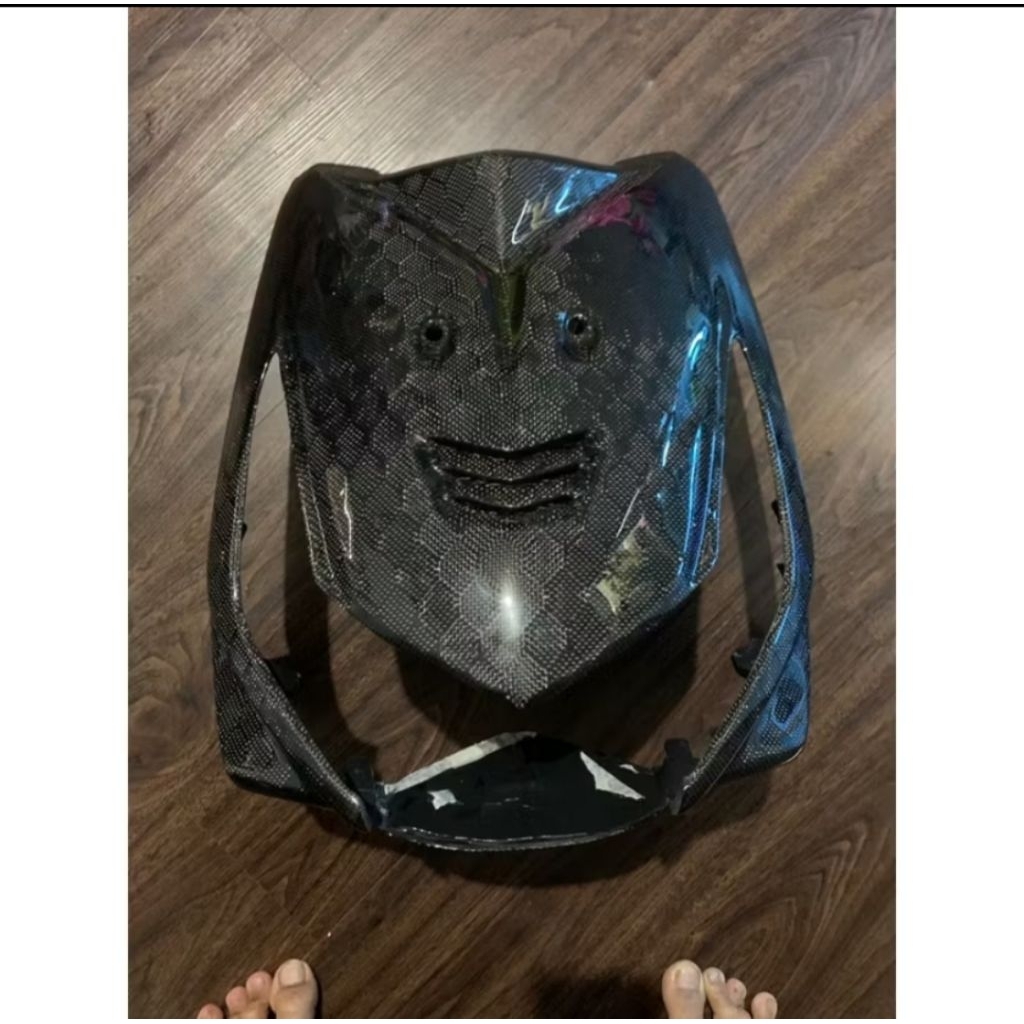 Tameng depan beat karbu carbon kevlar