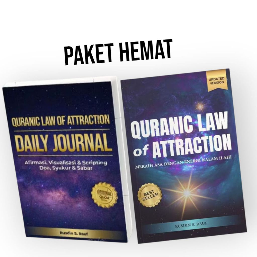 PAKET HEMAT|BUKU QURANIC LAW OF ATTRACTION DAILY JURNAL DAN QURANIC LAW OF ATTRACTION