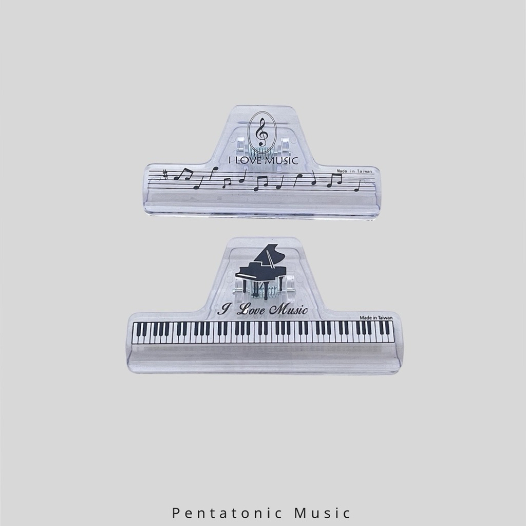 

I Love Music Transparent Clip Jepit Jepitan Buku Kertas Musik Aksesoris Pentatonic Music Gift