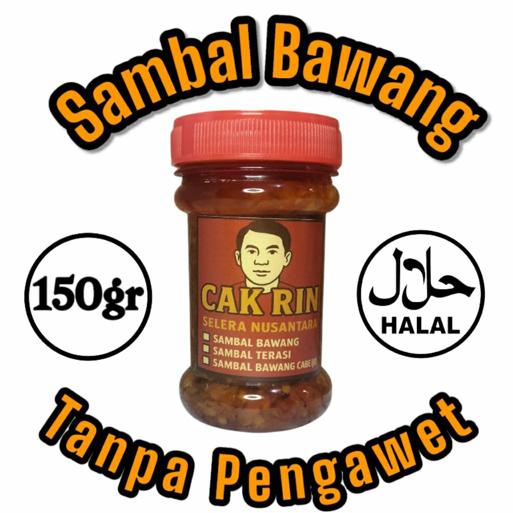 

Sambal bawang Cak Rin | rawit merah | tanpa pengawet | pedas nagih | pedas gurih | resep rumahan | siap saji | 150gr