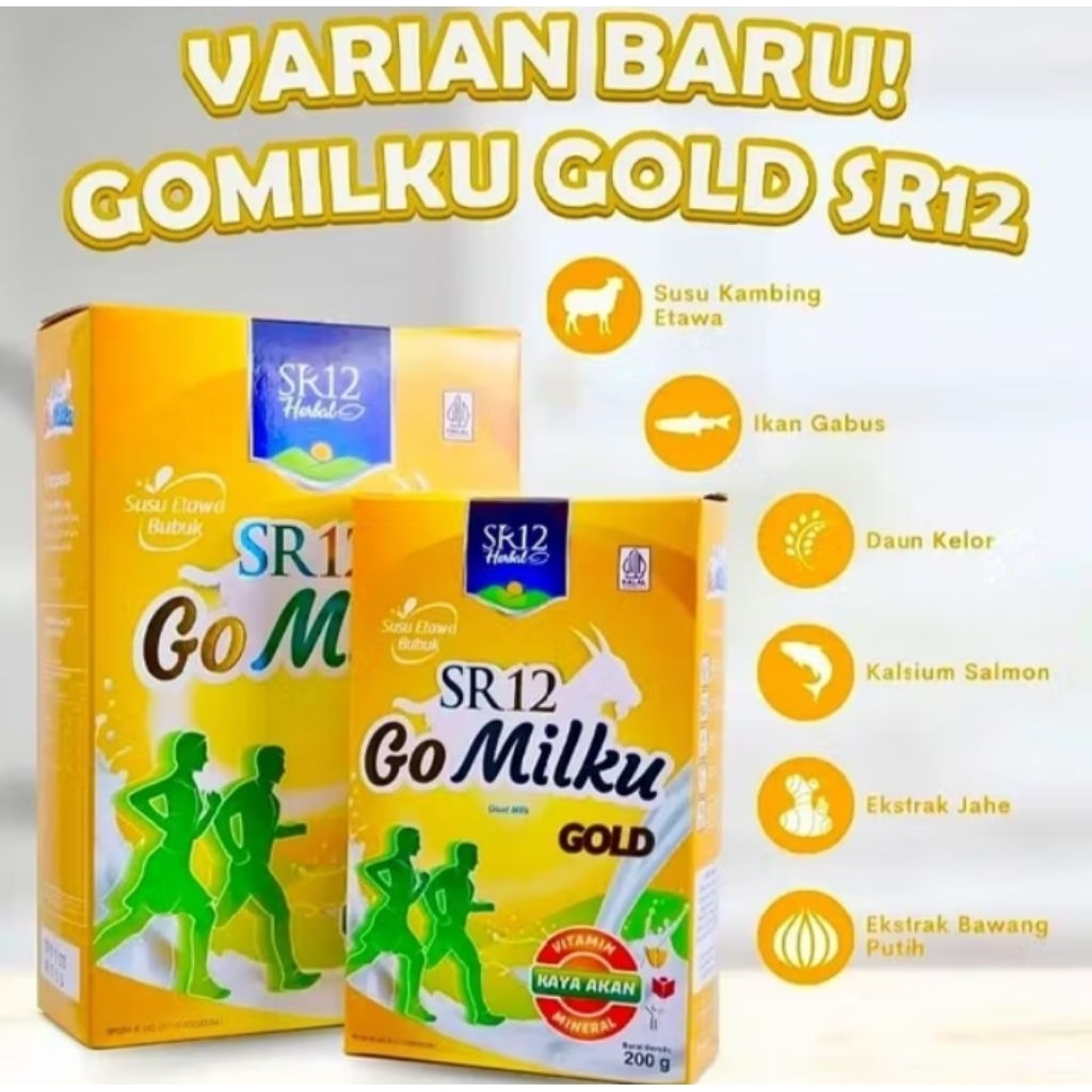 

[ TERLARIS ] Susu Kambing Etawa Bubuk SR12 Gomilku Gold 200gr BISA COD