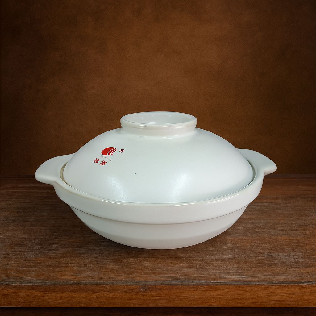 Mangkok Sapo keramik Ceper Putih Claypot Bowl Panci Sapo