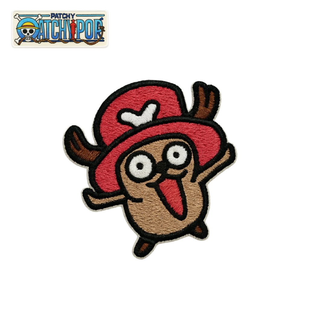 Iron Patch Bordir One Piece Chopper – Emblem Jahit/Tempel untuk Jaket, Tas, Topi, Kostum