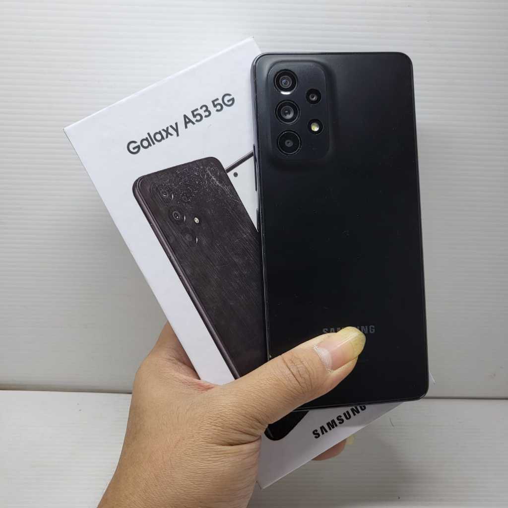 SAMSUNG GALAXY A53 5G 8/256 BLACK EX SEIN MULUS ANTI MINUS