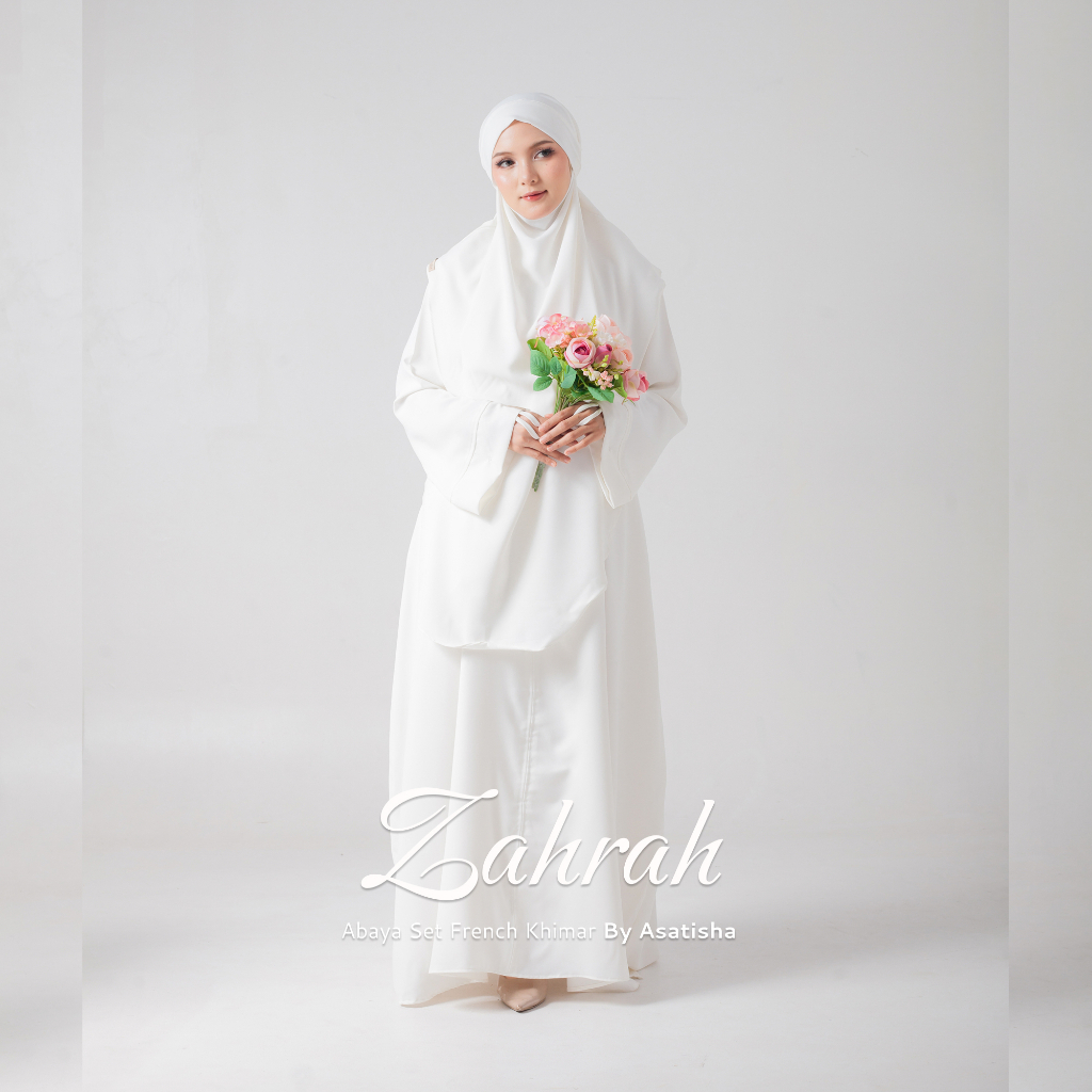 Asatisha - Abaya Set French Khimar I Abaya Anti UV I Abaya Outfit Haji dan Umroh I Set Abaya Syari B