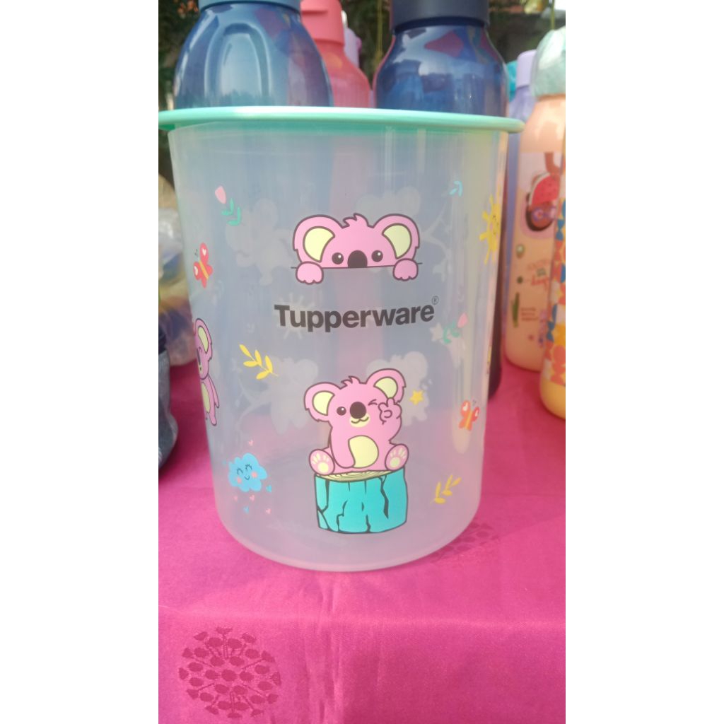 Canister 2L Tupperware toples motif / susu bubuk / camilan