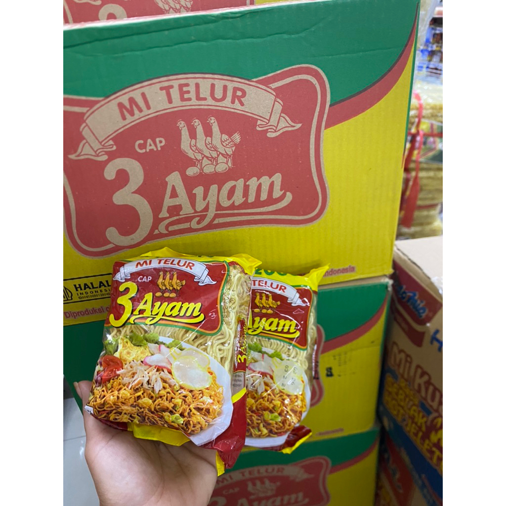 

[ 1 DUS ] Mie Telur Cap 3 Ayam 110 gram isi 24 pcs Food
