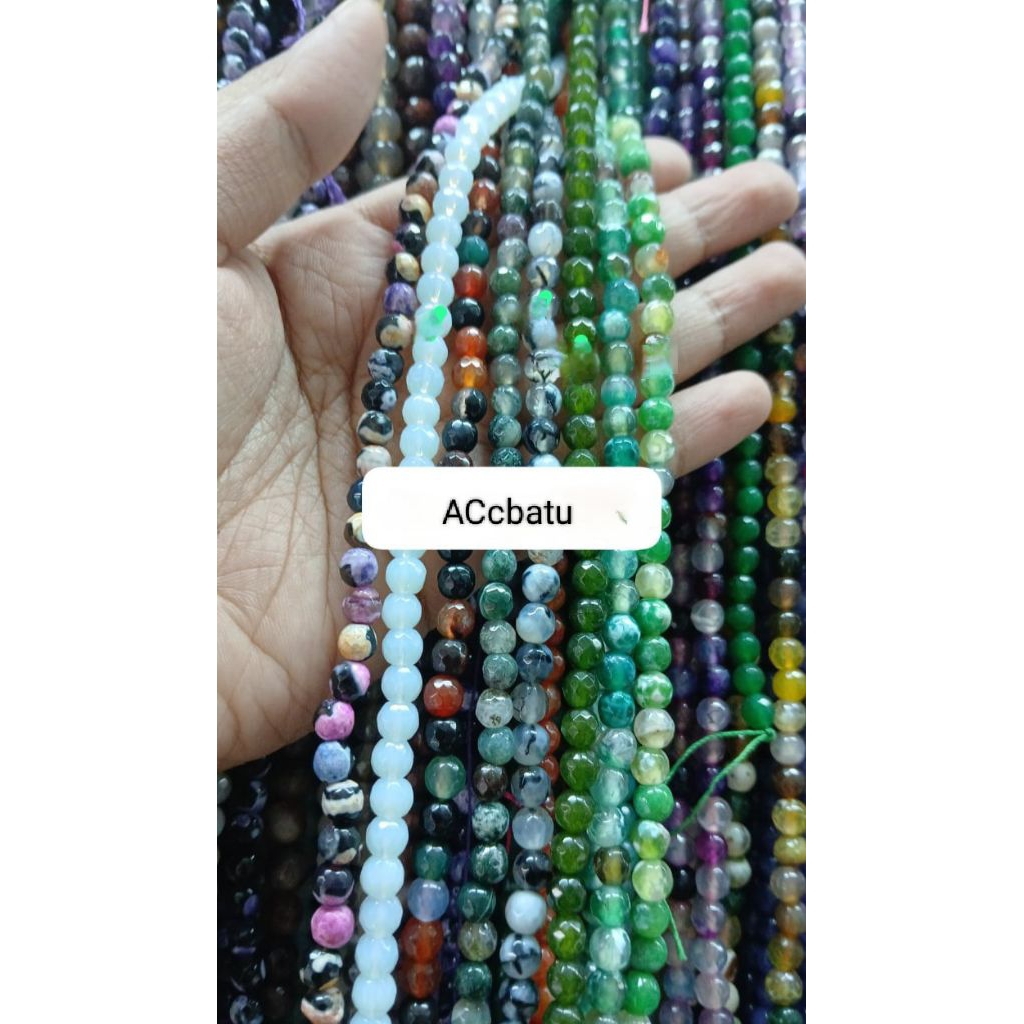 Manik Batu Alam  Natural cutting size 6mm Batu alam cutting