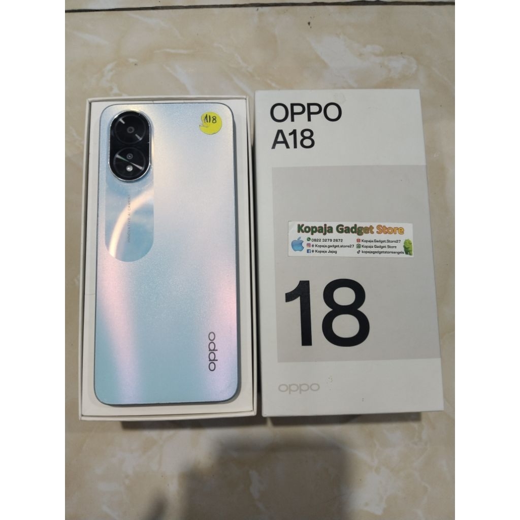Oppo A18 ram 4/128 second fullset