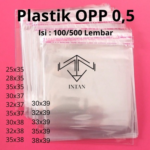 

Plastik OPP ketebalan 0,5 murah/ Plastik packing pakaian, celana/ Plastik bening