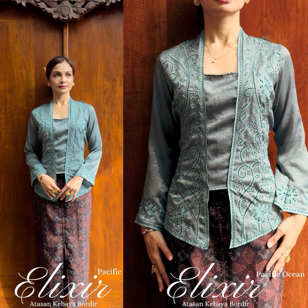 Atasan Kebaya Bali Premium Sutra Bordir Elixir