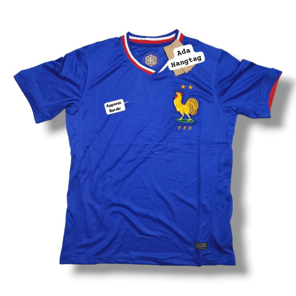 Jersey baju bola pria wanita dewasa obral Negara prancis home
