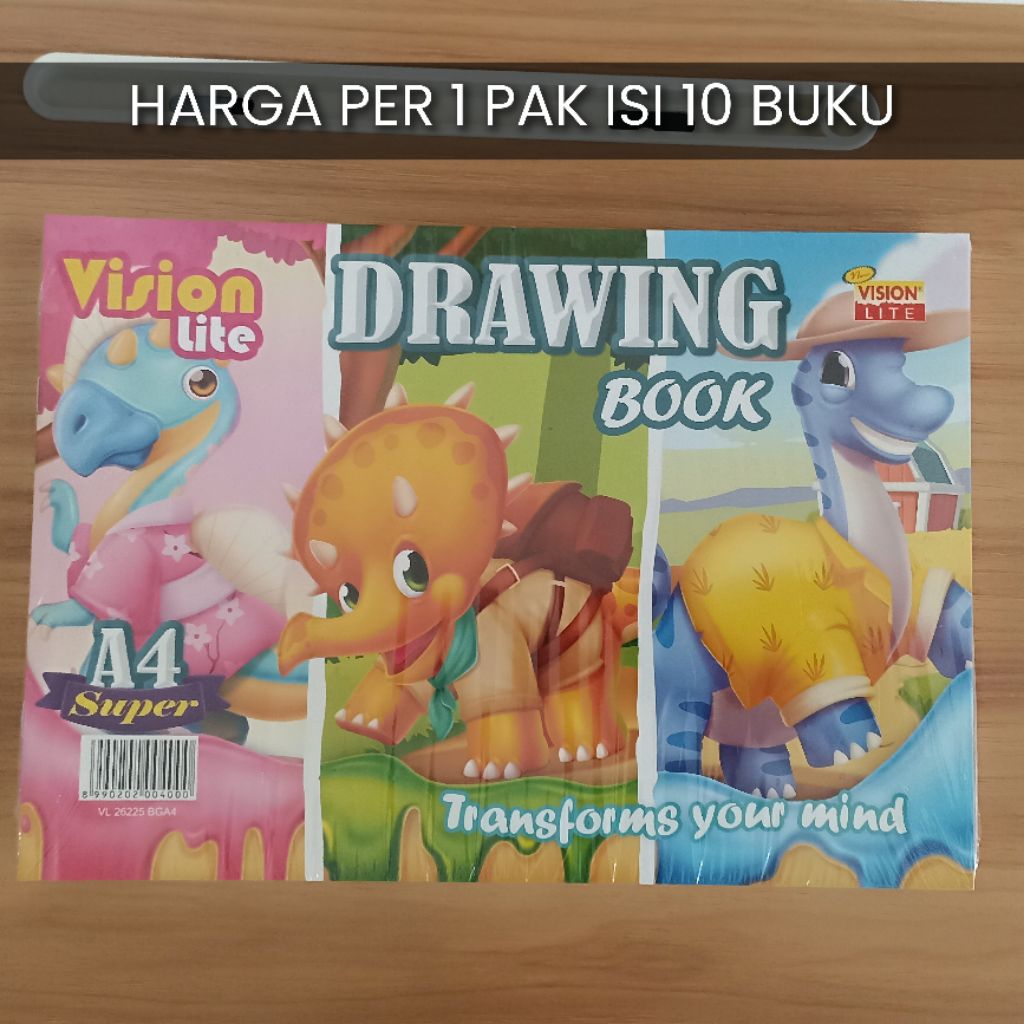 

[ 1 Pak = 10 Pcs ] Buku Gambar A4 Vision Lite – Harga Per 1 Pak isi 10 Buku