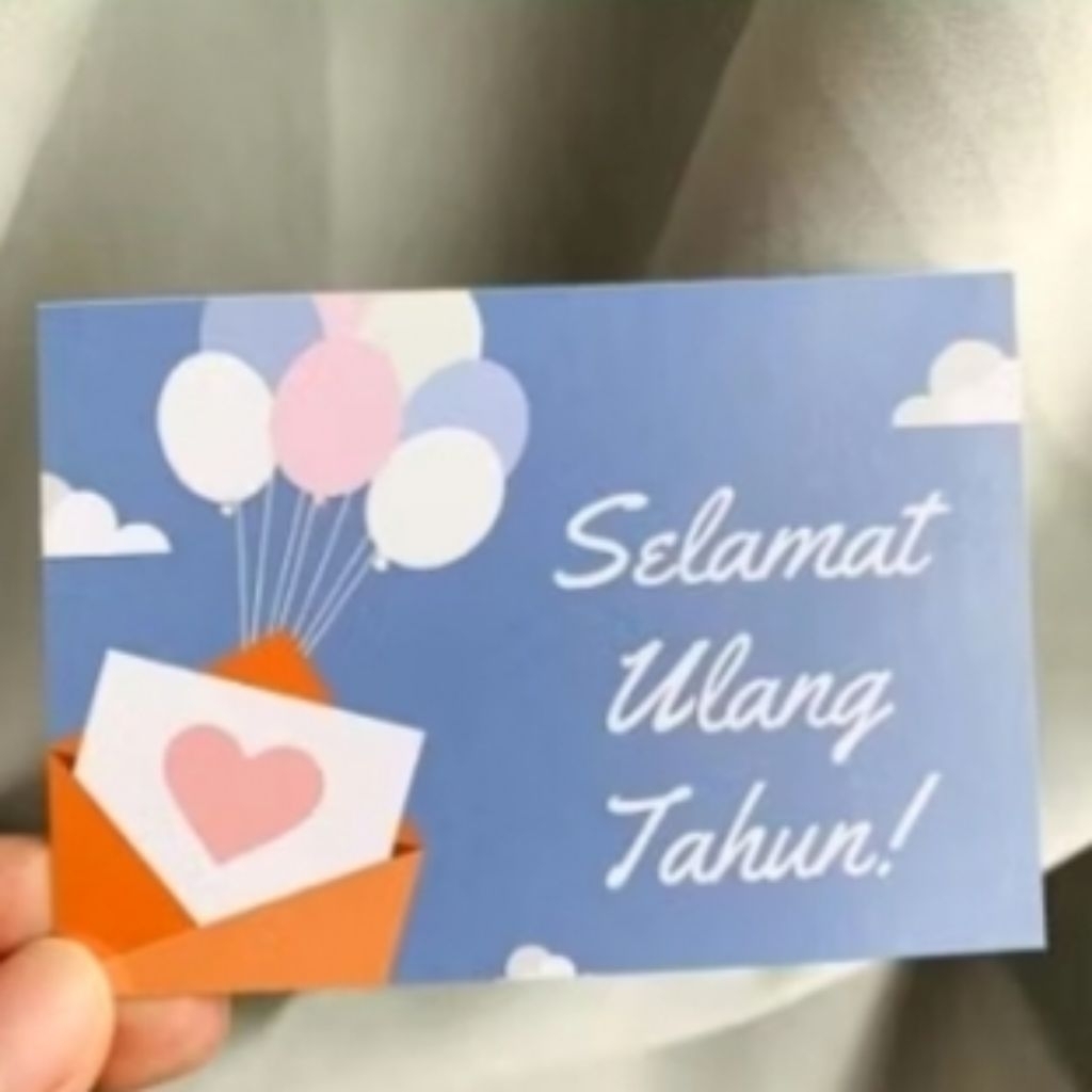 

Greeting cards "ucapan selamat ulang tahun" bisa custom