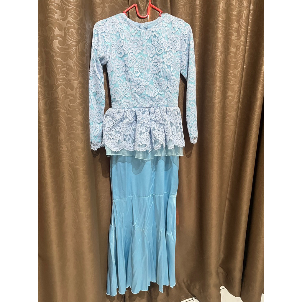 dress kebaya biru muda prelove