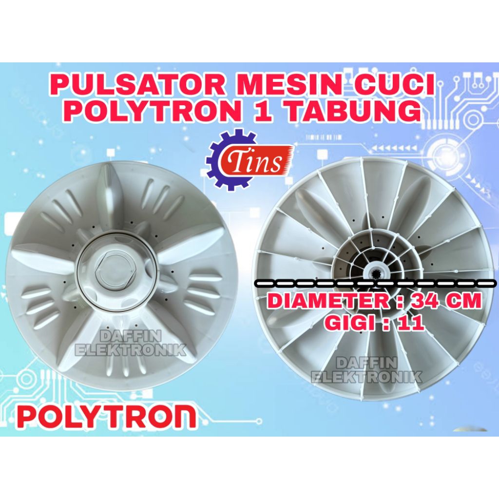 Pulsator Polytron Zero Matic 1 Tabung Tins | Pulsator Mesin Cuci Polytron 1 Tabung | Pulsator Mesin 