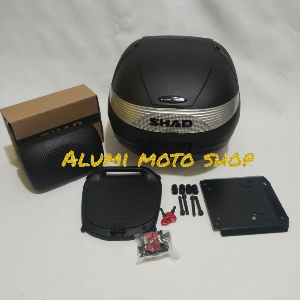 paketan box shad sh 29 komplit dengan backrest sandaran & bracket breket box csj pcx karbu pcx 150 d