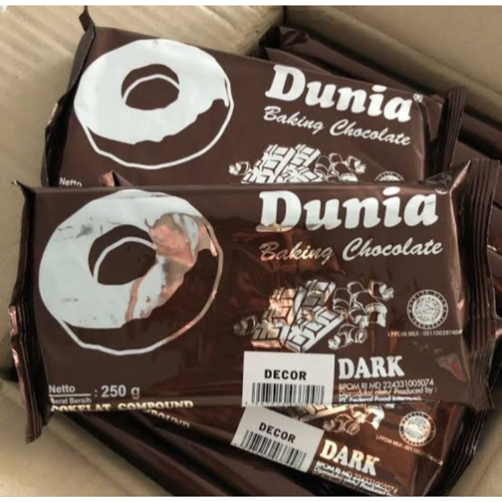 

Coklat Batang Dunia Dark Comp Decor 250g