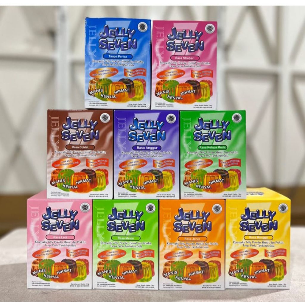 

Jelly Seven Eco 1 BOX isi 12 Pcs Varian Rasa