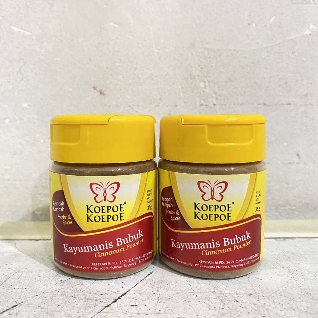 

Kayumanis bubuk koepoe koepoe 35 gram | cinnamon powder | kayu manis bubuk