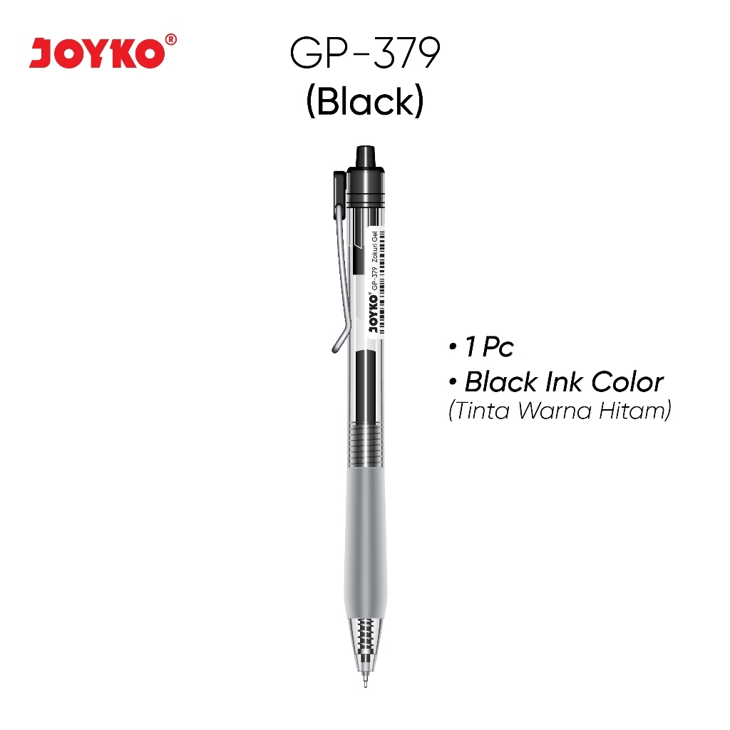 

Bulpen / Bolpen Gel Joyko GP-379 Zokuri Gel 0.5 mm - Black