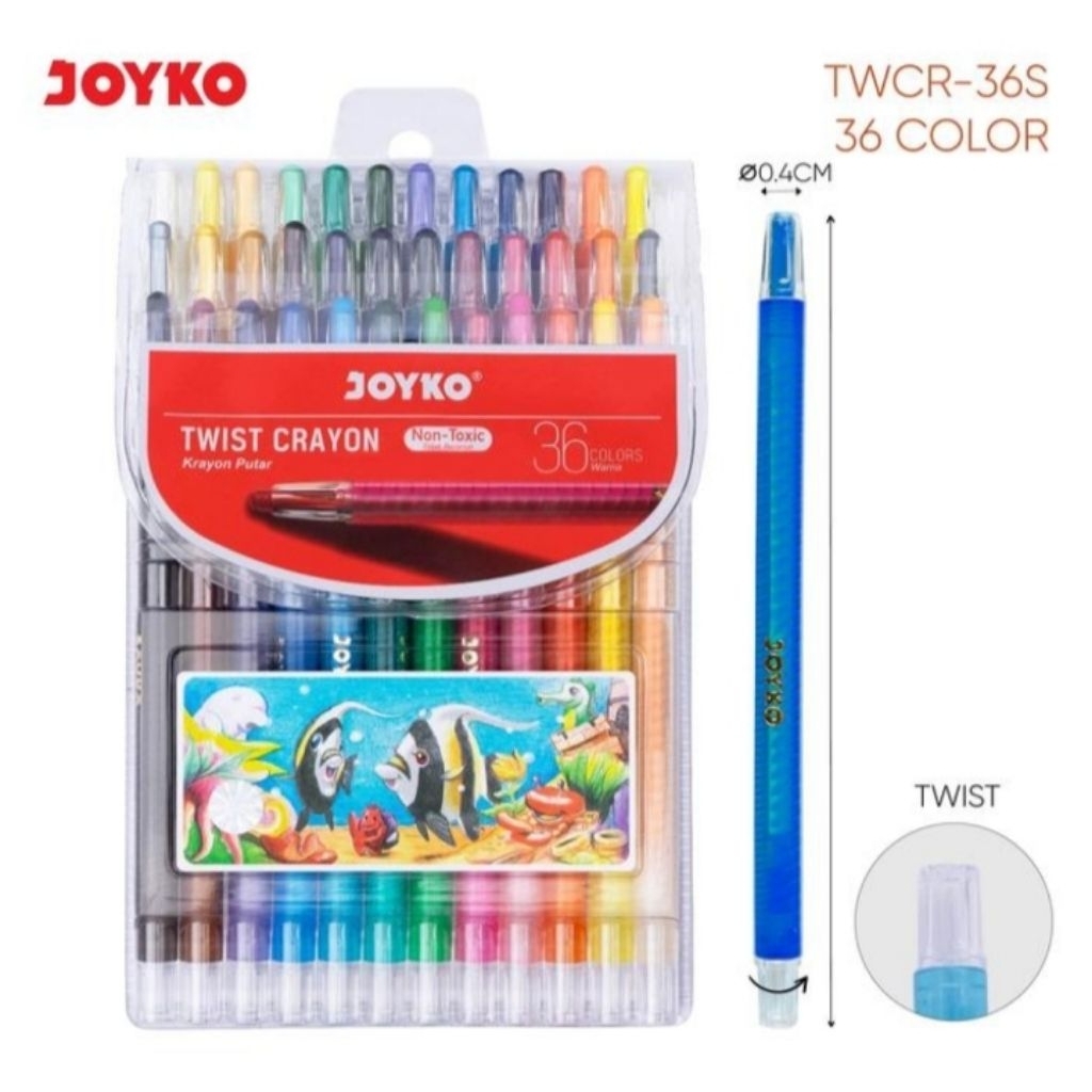 

Joyko Krayon Putar Mini Twist Crayon TWCR-36S 36 Warna