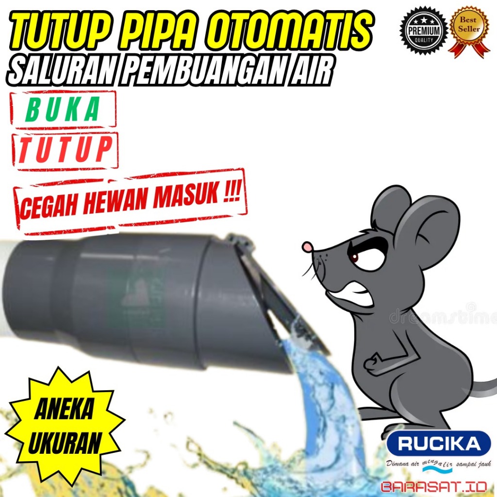 Penutup Pembuangan Pipa Ukuran 2 Inch Lubang Saluran Air Kamar Mandi Anti Tikus
