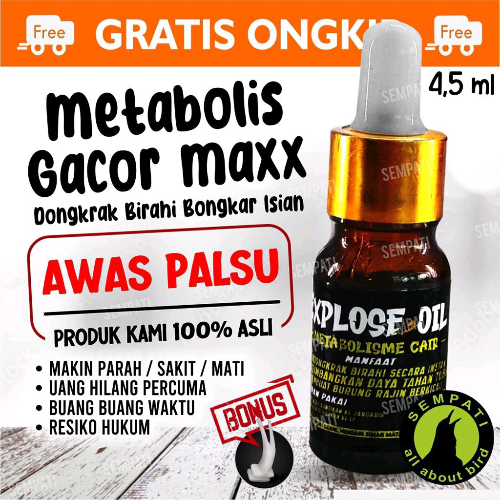 Explose Oil Metabolisme Cair Vitamin Doping Burung Pleci Sogon Konin Ninja Kolibri Suplemen Penggaco