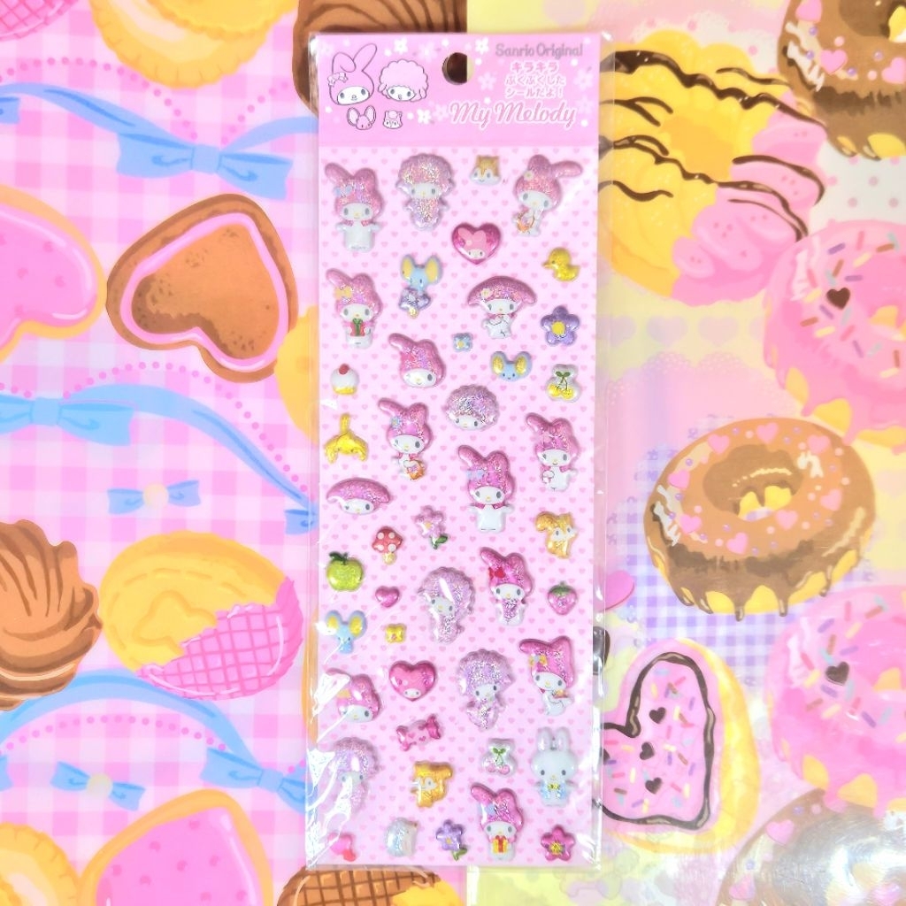 

Sanrio My Melody Puffy Glitter Sticker Sheet