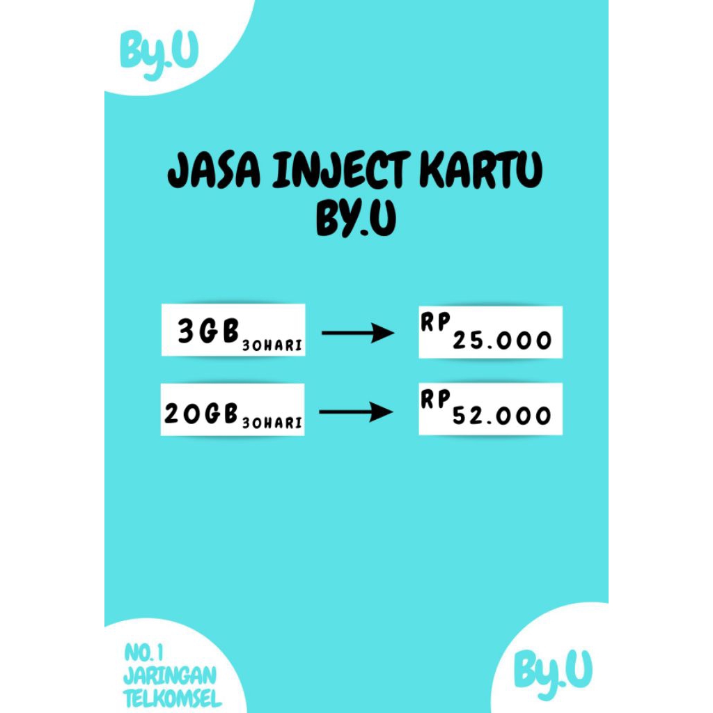 INJECT KARTU BY.U TELKOMSEL