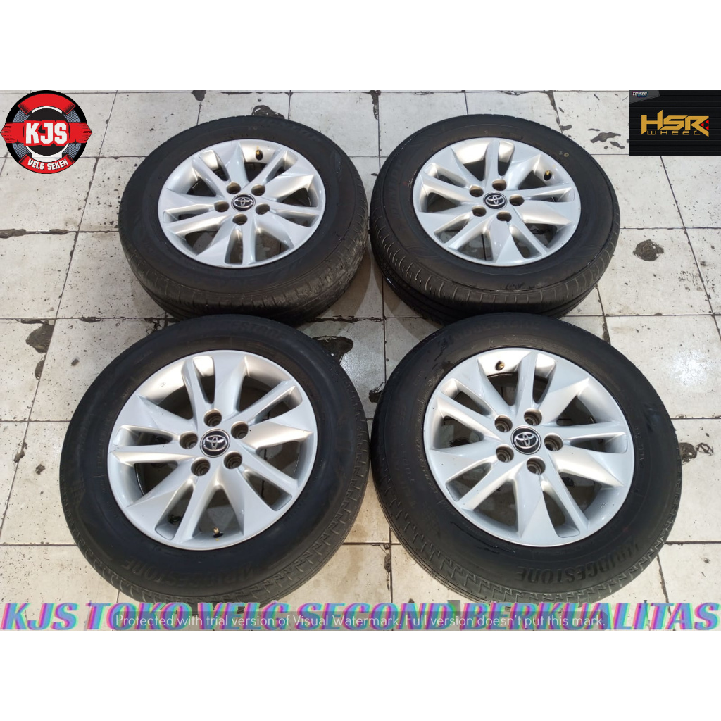 JUAL VELG SECOND MODEL OEM REBORN RING 16 PCD 5X114.3 LEBAR 6 RATA OFFSET 30 WARNA SILVER + BAN 205 